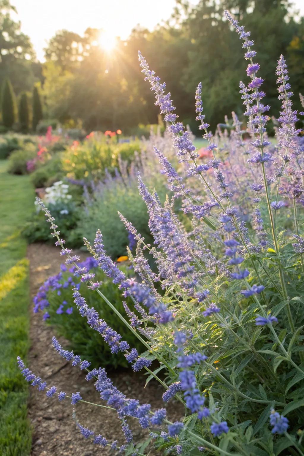 Azure blooms: visually beautiful and fragrant.