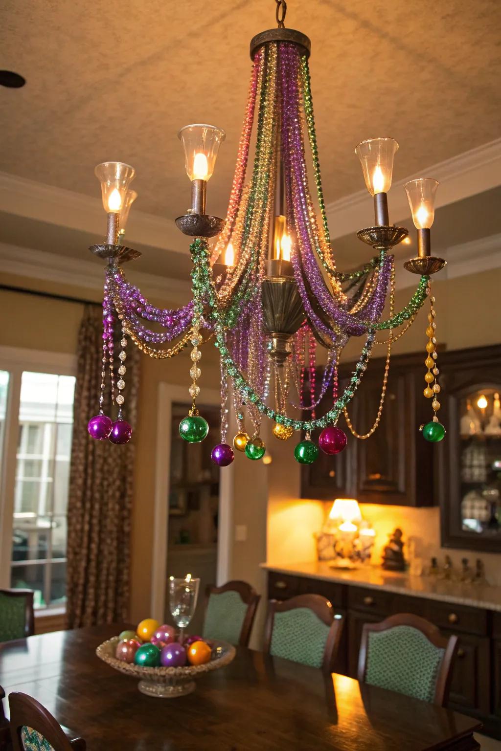 Elevate your lighting with Mardi Gras flair.