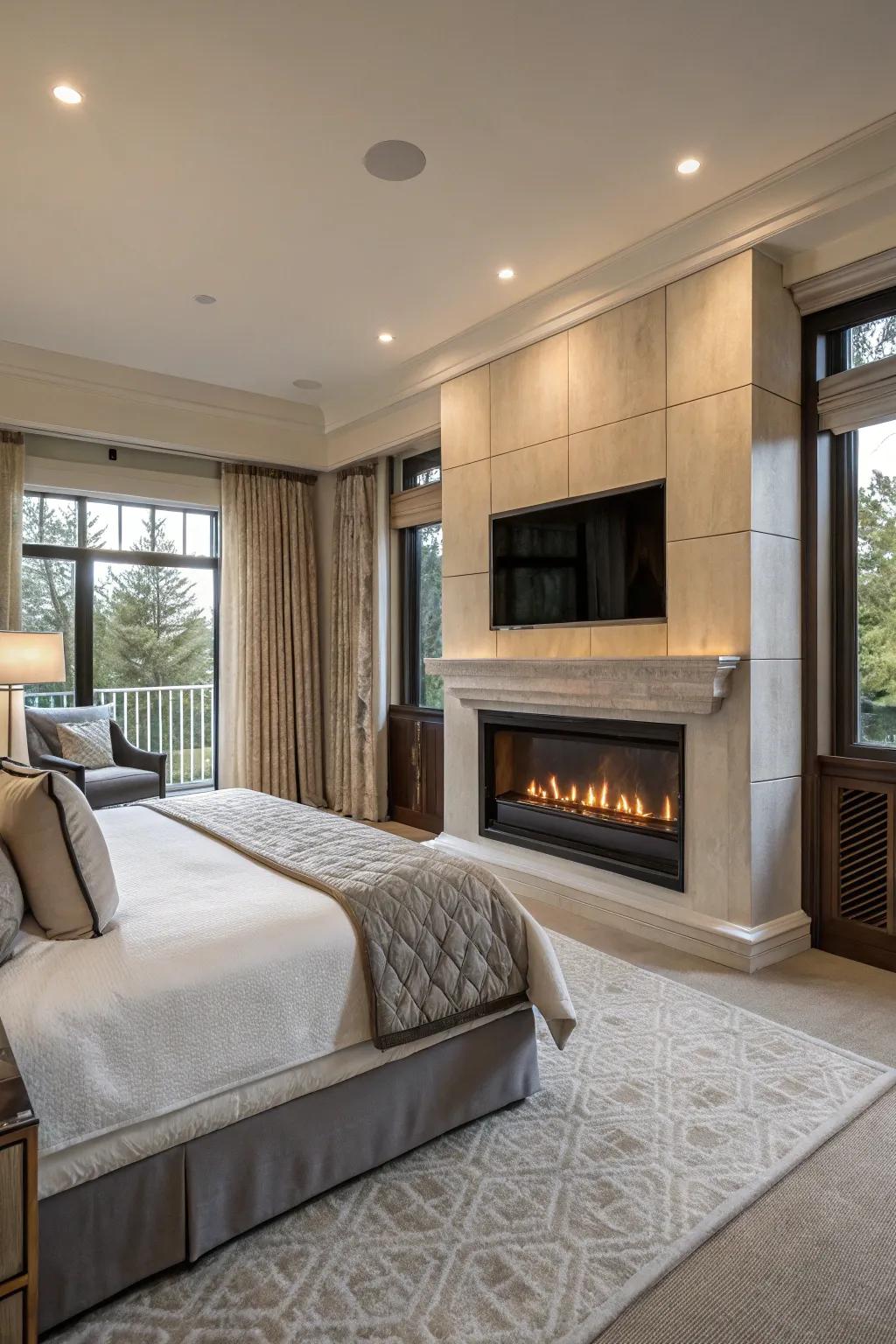 Built-in hearths offer a seamless structural integration.
