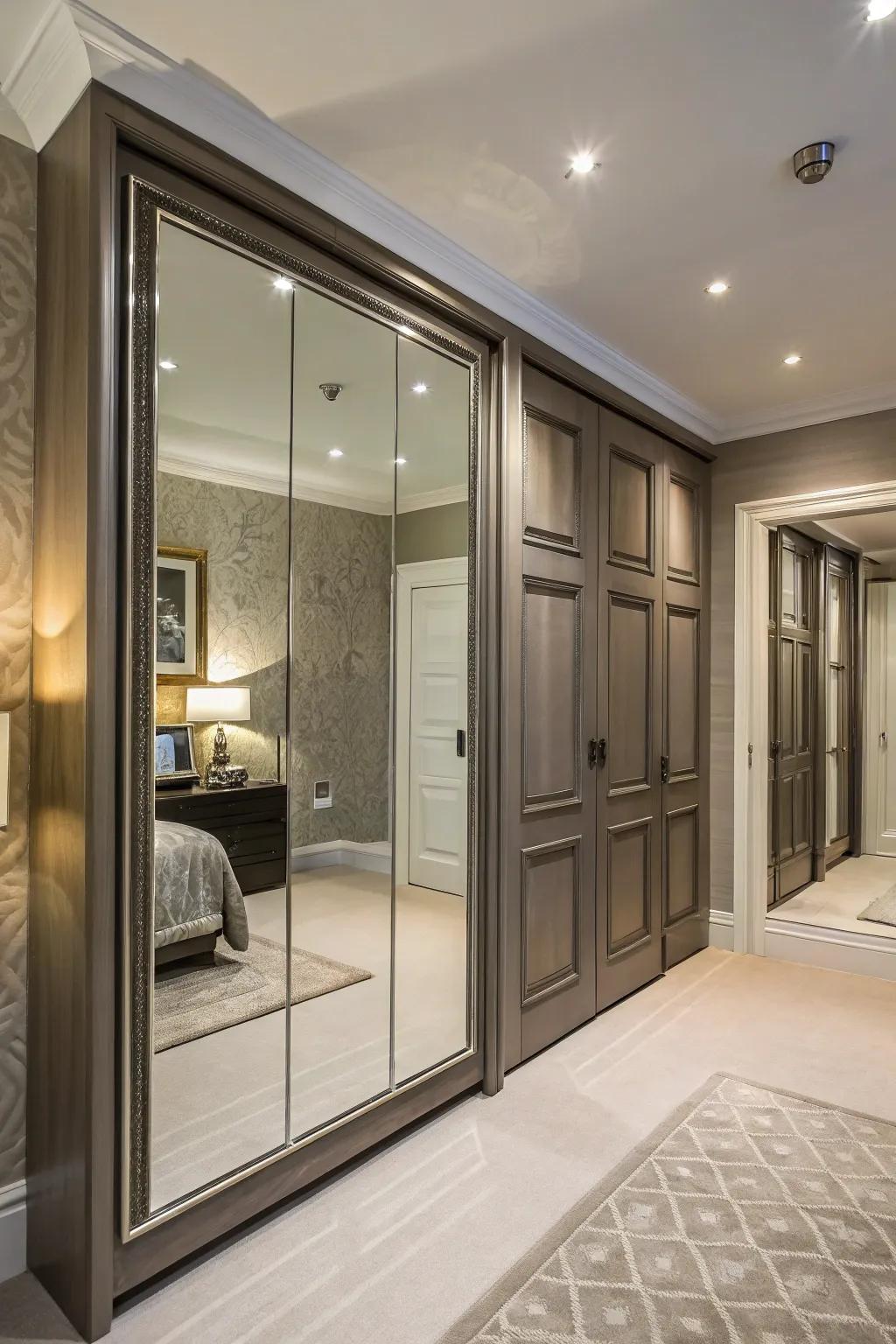 Fashion a daring visual with reflective statement facades.