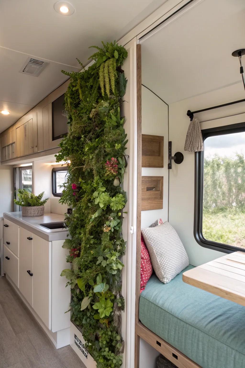 Vertical gardens can present plant without sacrificing area in your mobile home.