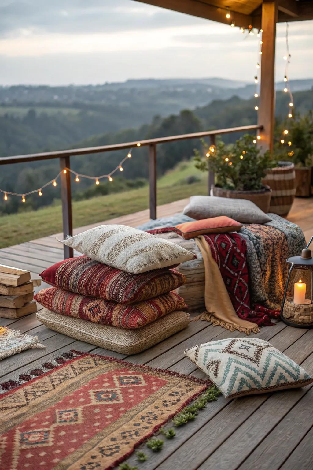 A deck that plays with textures for a rich and inviting feel.