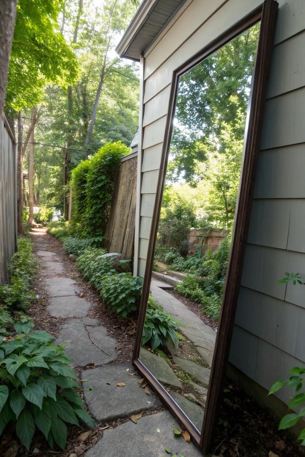 Mirrors can make the deception of a bigger space.