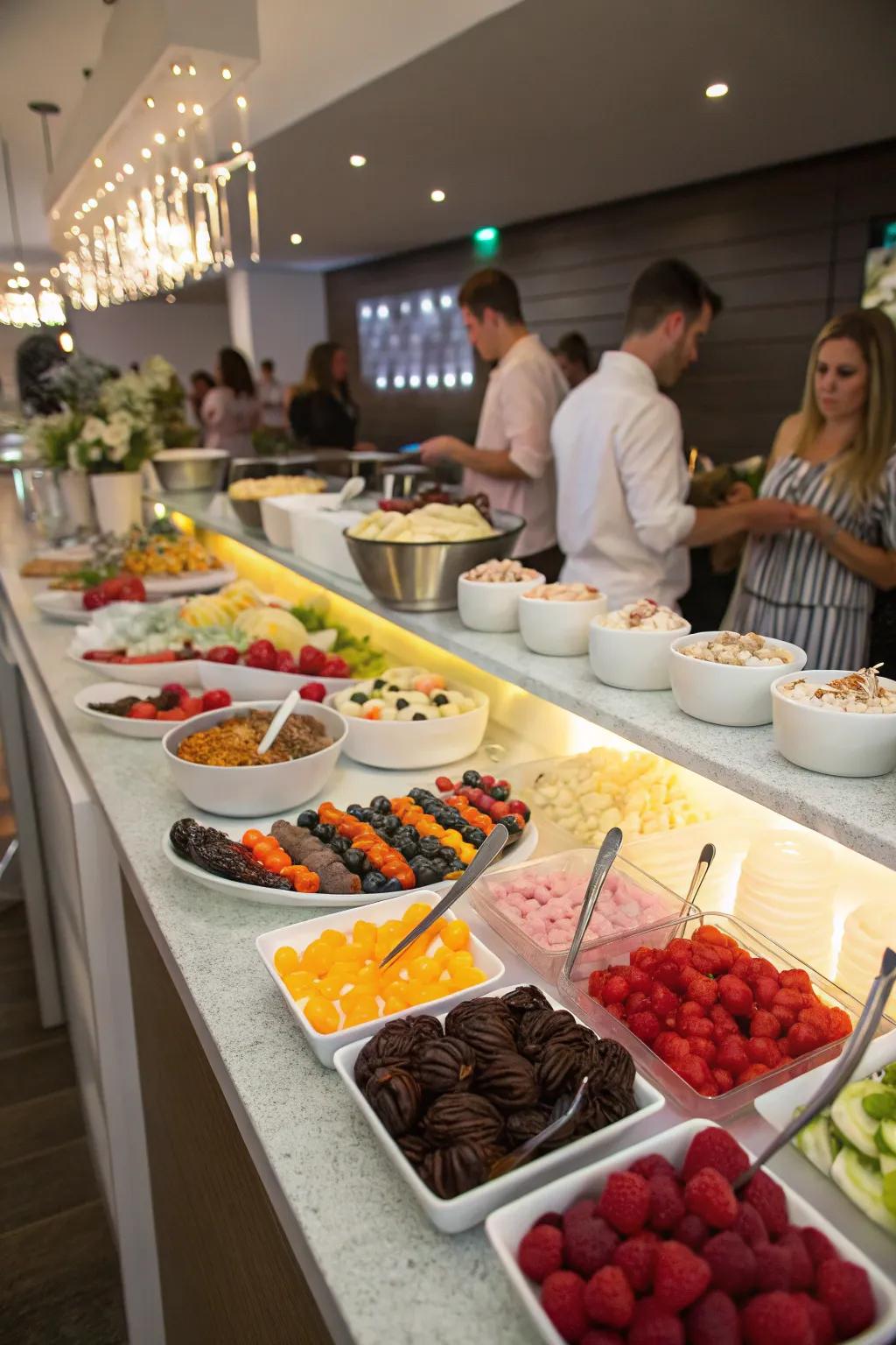 Sweeten the celebration with a customizable confectionery bar.