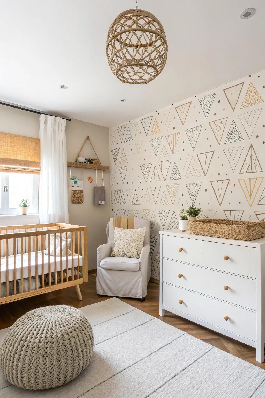 A Nordic-inspired nursery that blends simplicity with charm.