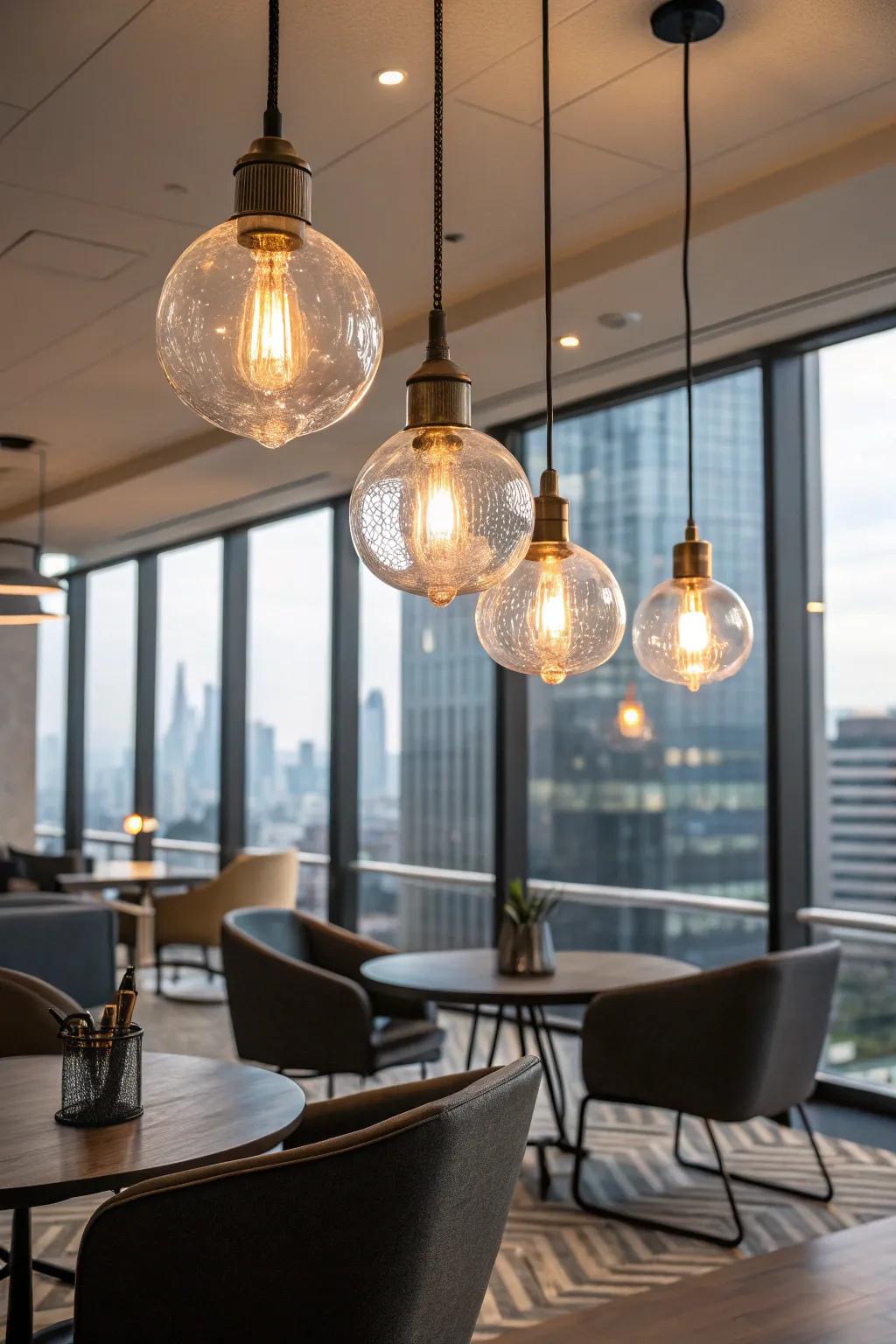 Enhance elegance with sophisticated crystal hanging lighting.