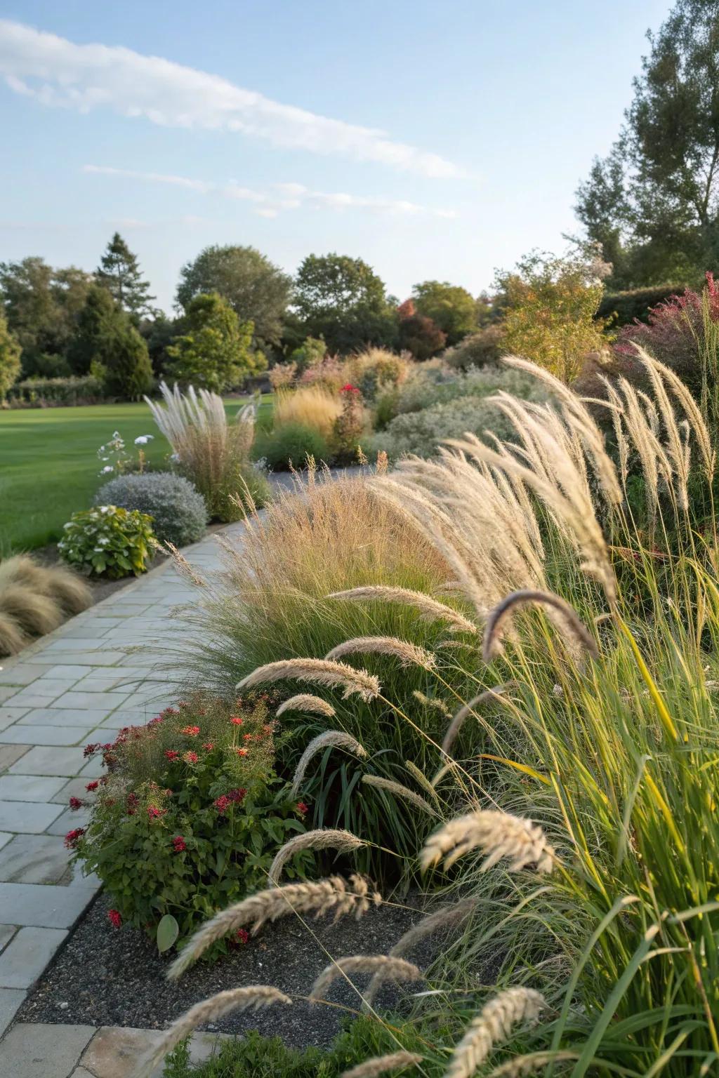 Grasses that upgrade environmental congruity in the garden.