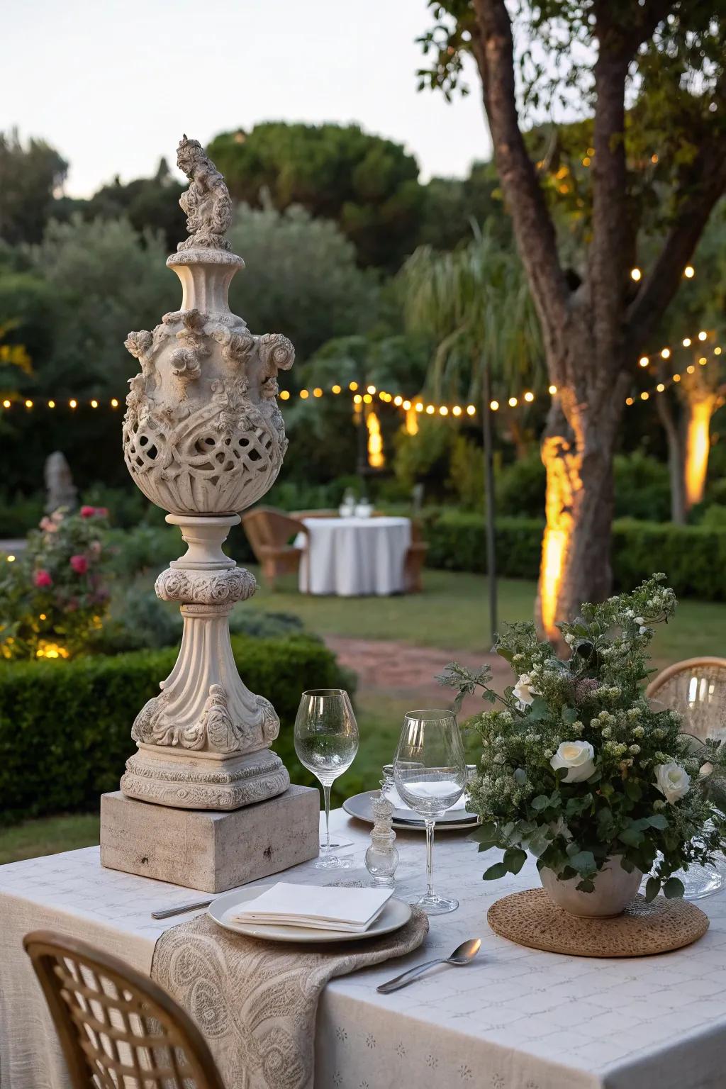 Artistic pieces incorporate an inventive style to outdoor style.