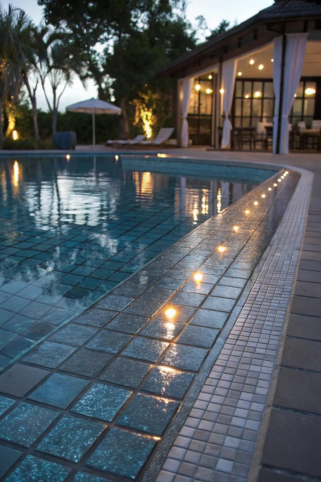Reflective surfaces enhance the lighting, producing a more luminous ambiance.