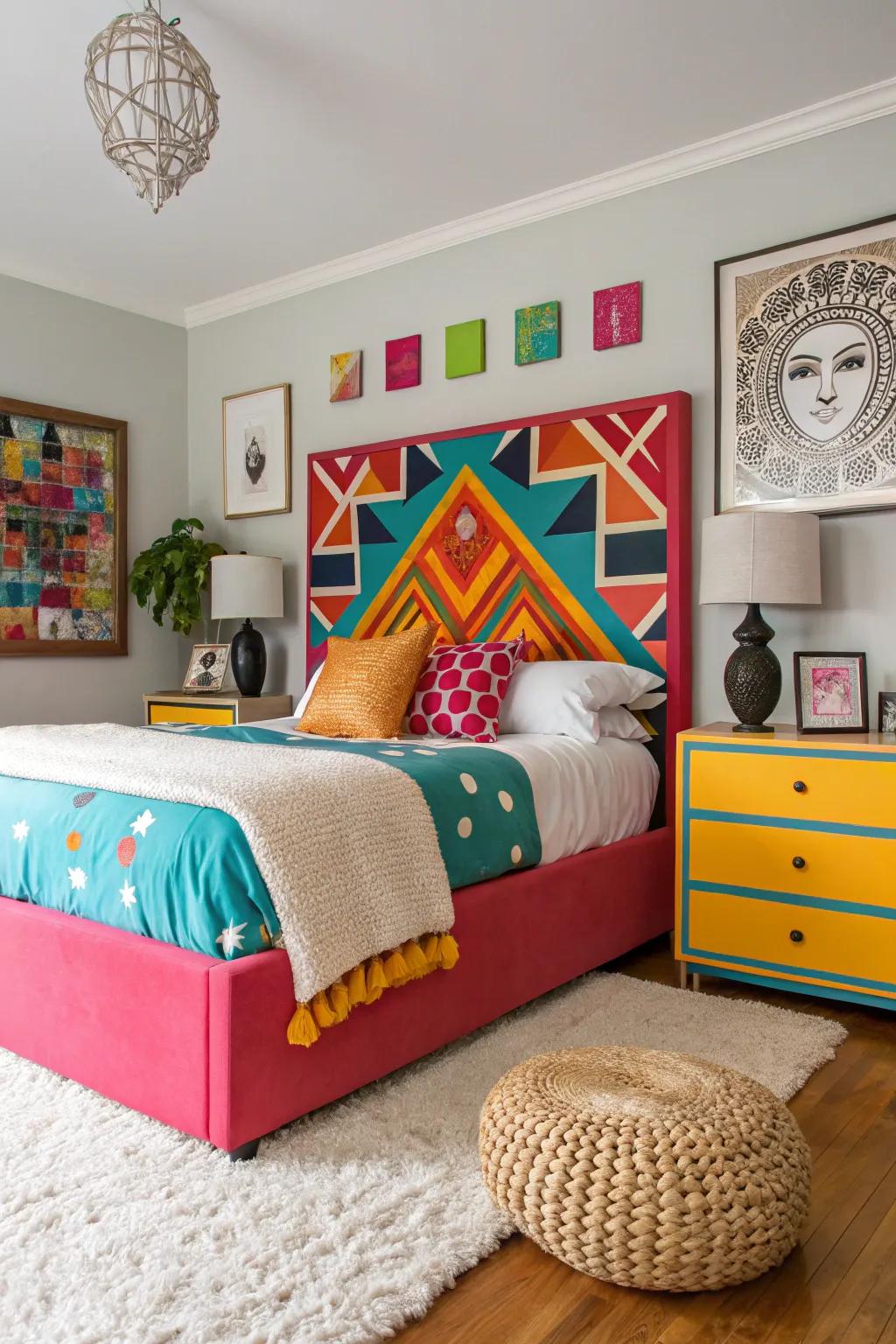A chic headboard can become a bold center point in your bedroom.