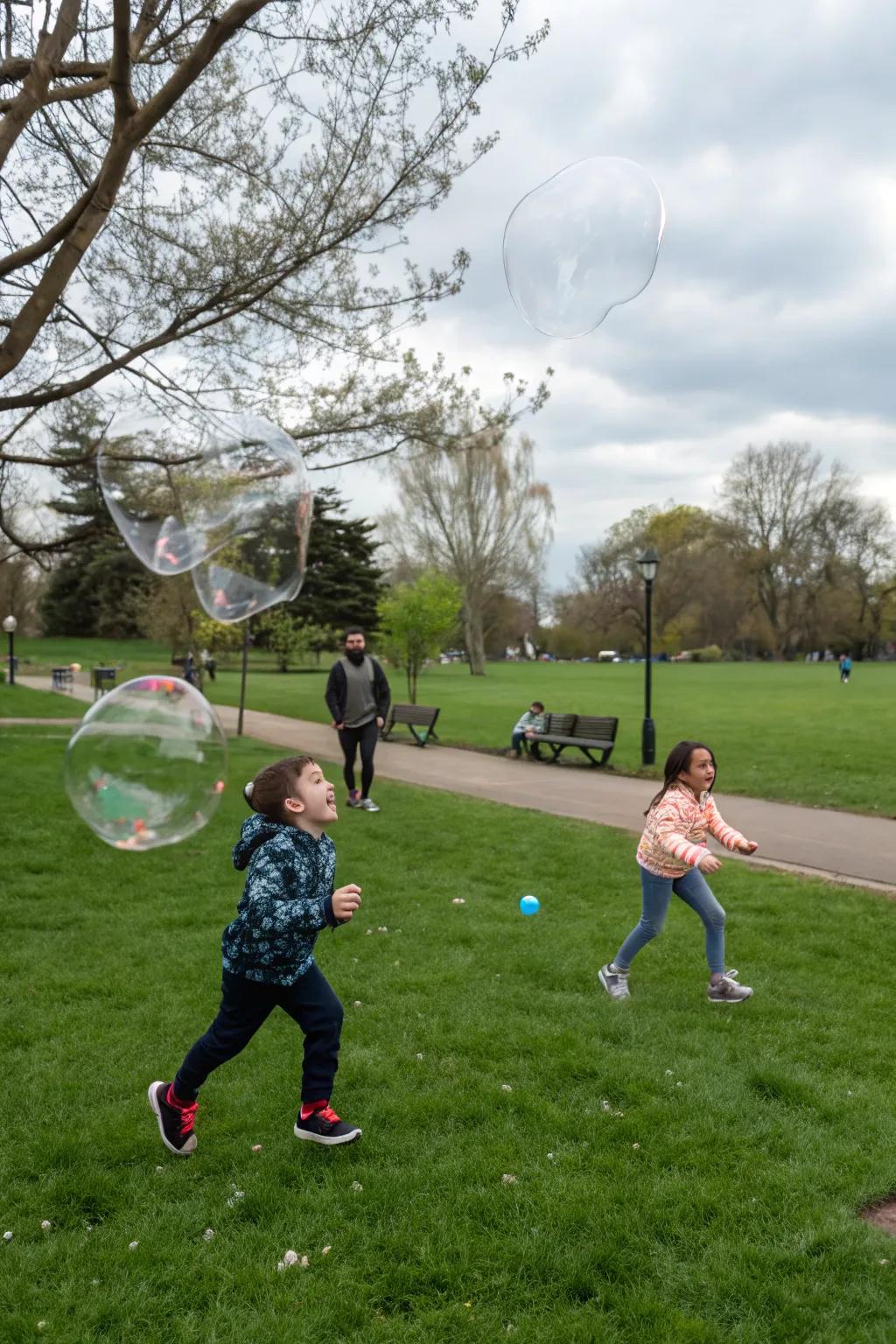A bubble fun area adds magic and excitement for children.