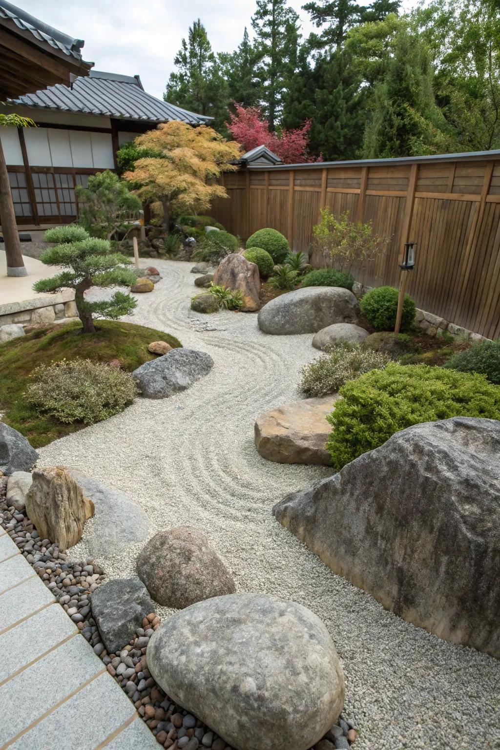 Build a minimal-upkeep rock garden.