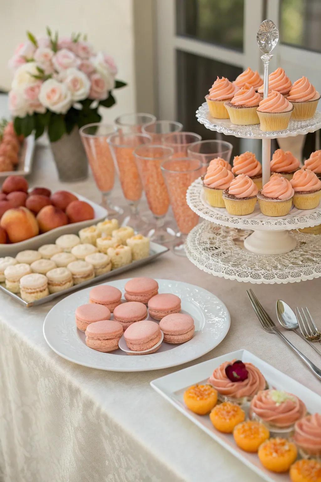 Delightful peach-themed confection console geared towards wowing your visitors.