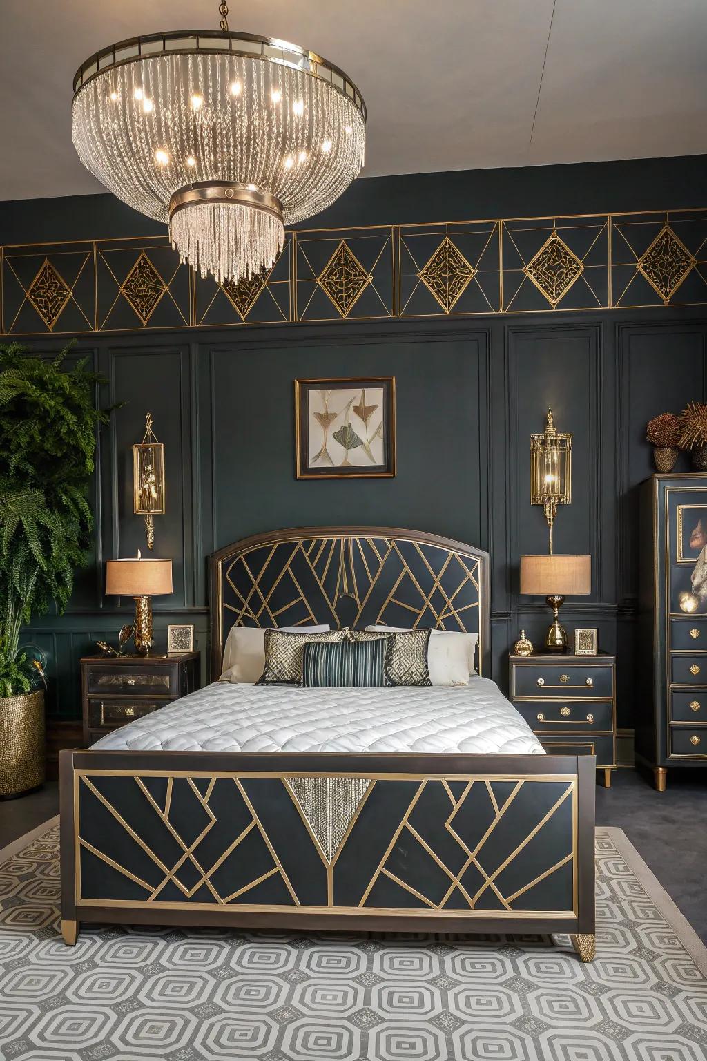 Art Deco beds bring vintage elegance to modern spaces.