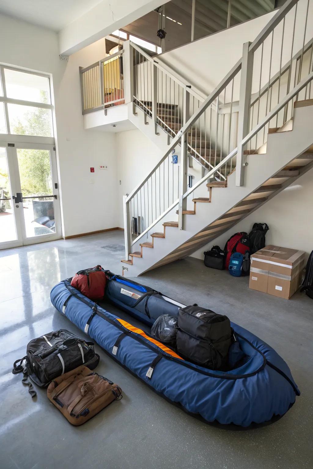 Under-step arrangement is hidden and smart.