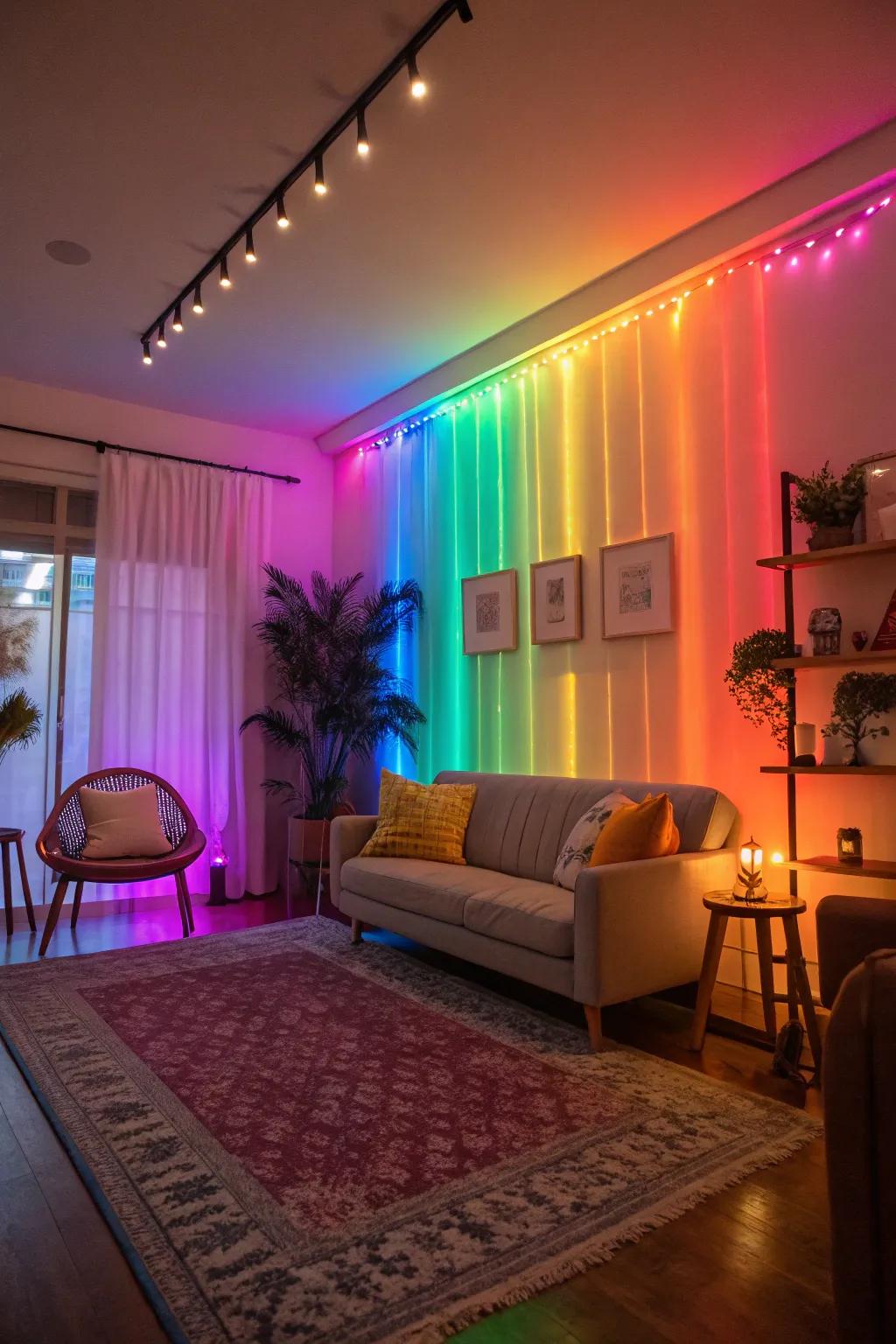 A magic room lit up with sweet spectral lights.
