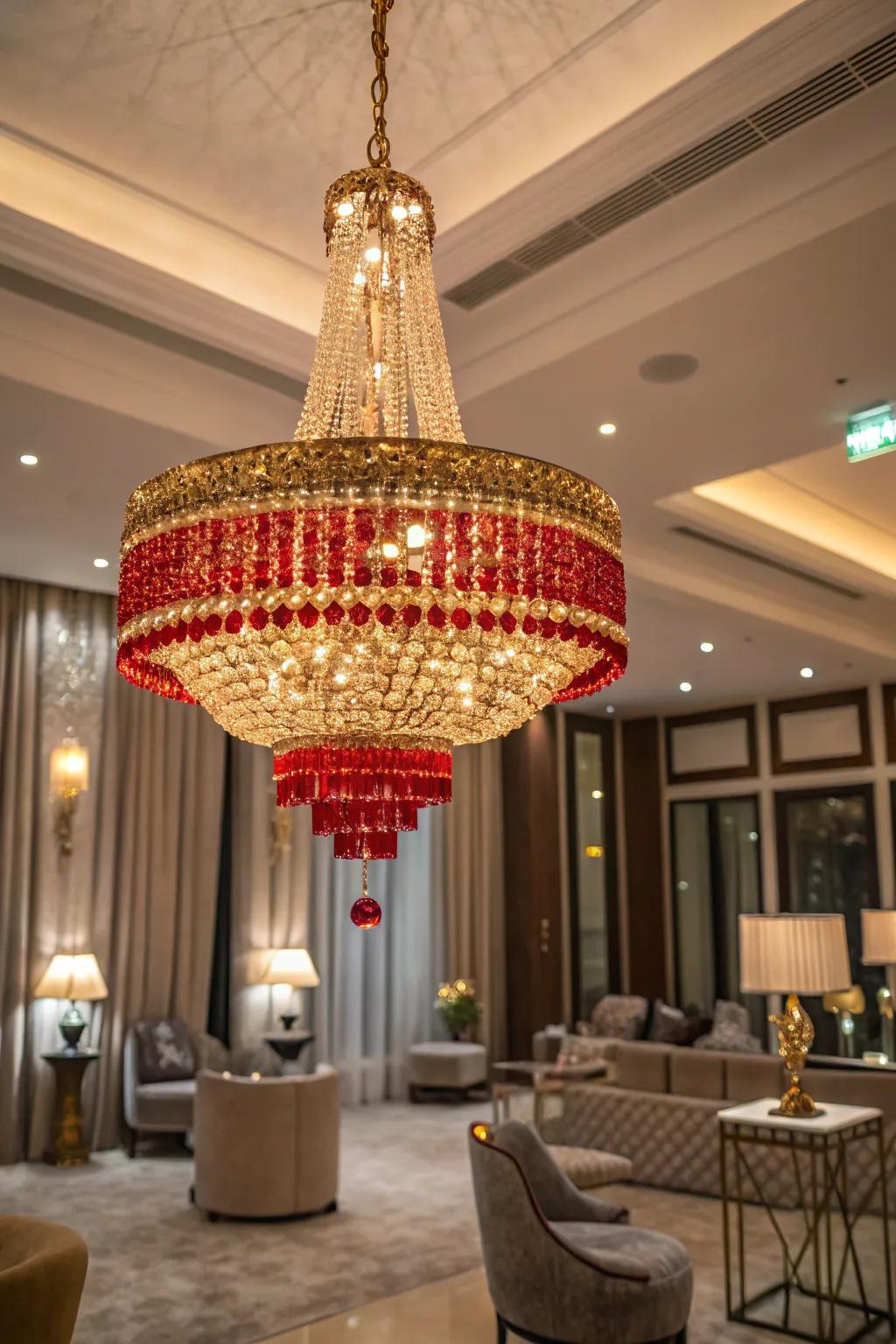 Chandelier ornaments build affluence and shimmer.