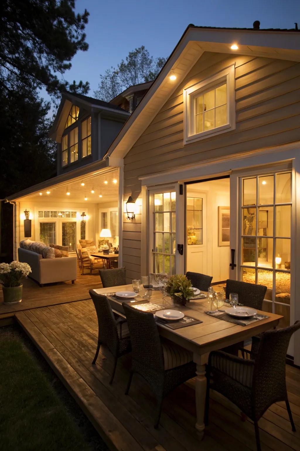 Integrating a dining area enhances mealtime enjoyment.