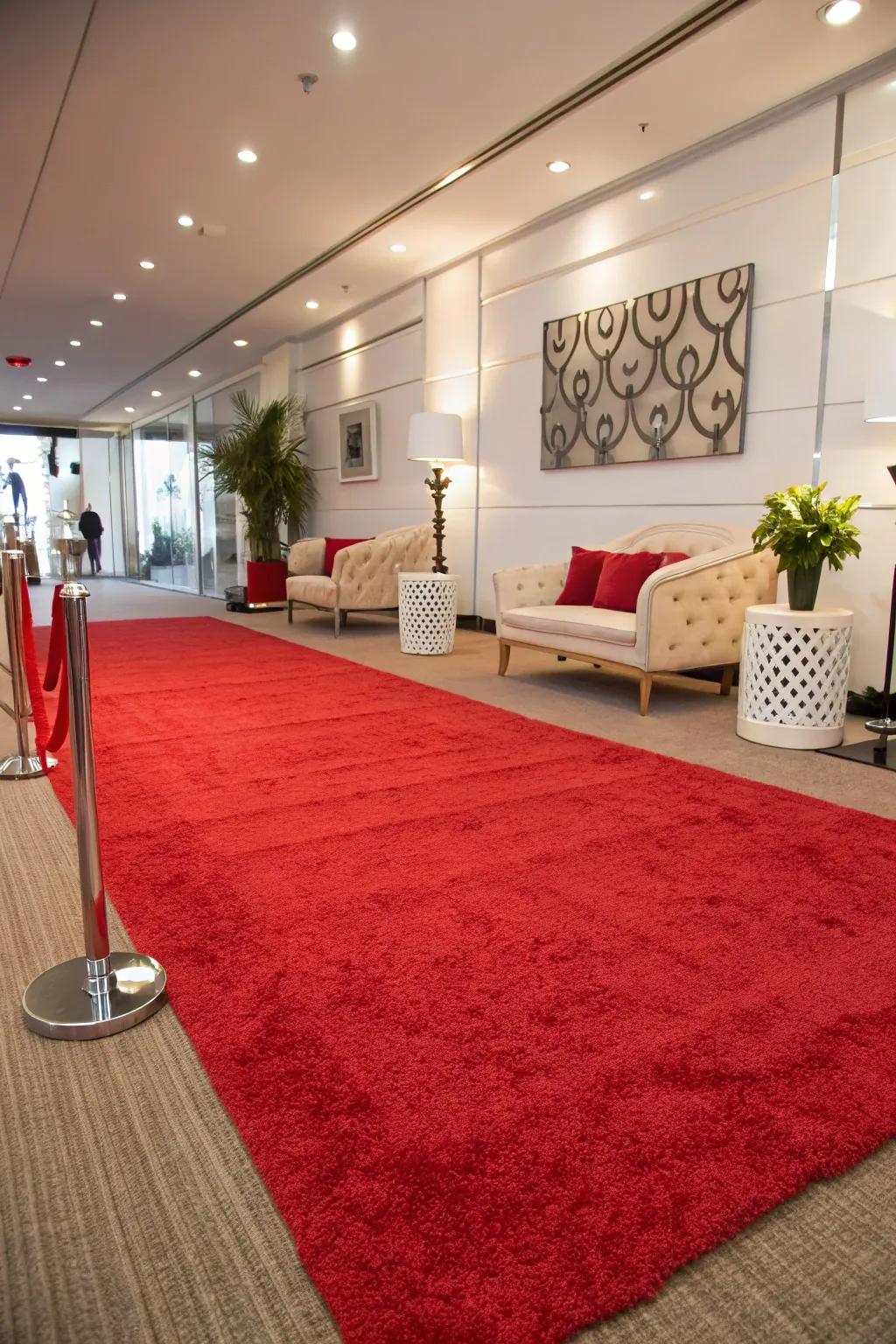 A bold rug can make your room a bright space.