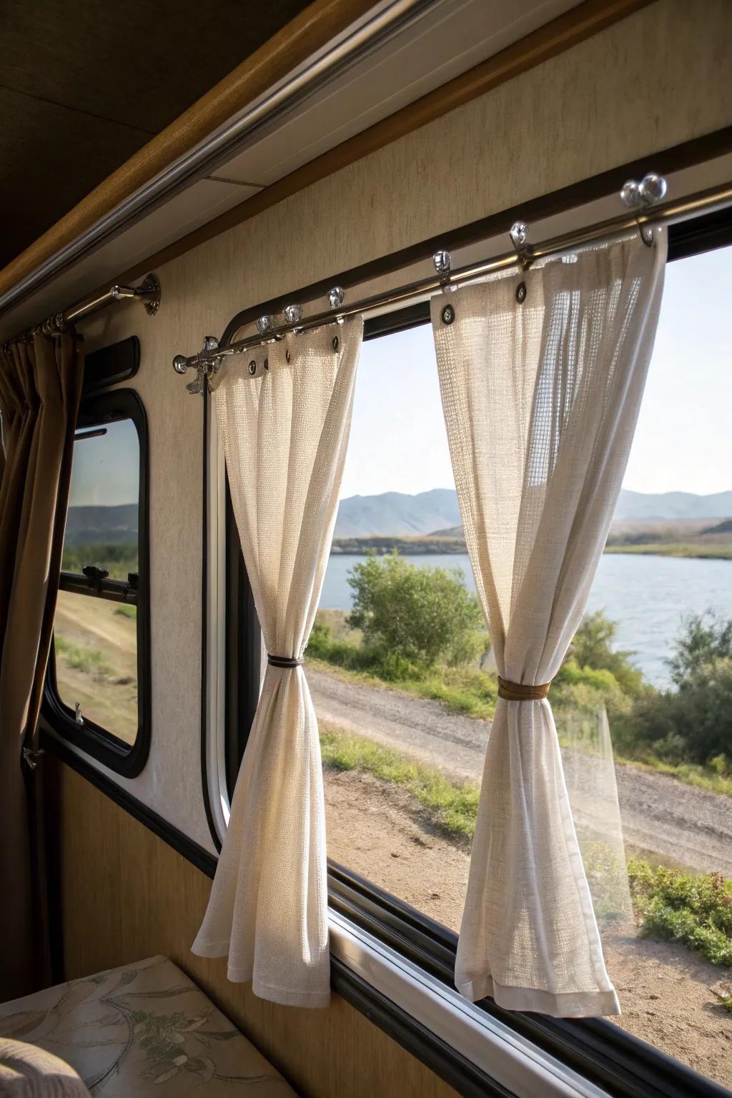 Mounting hooks provide a hassle-free method for suspending window treatments.