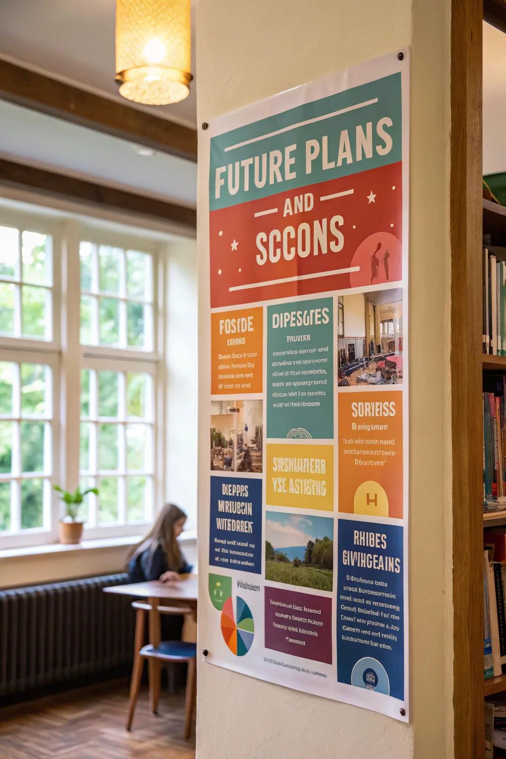 Display celebrating future plans and goals.