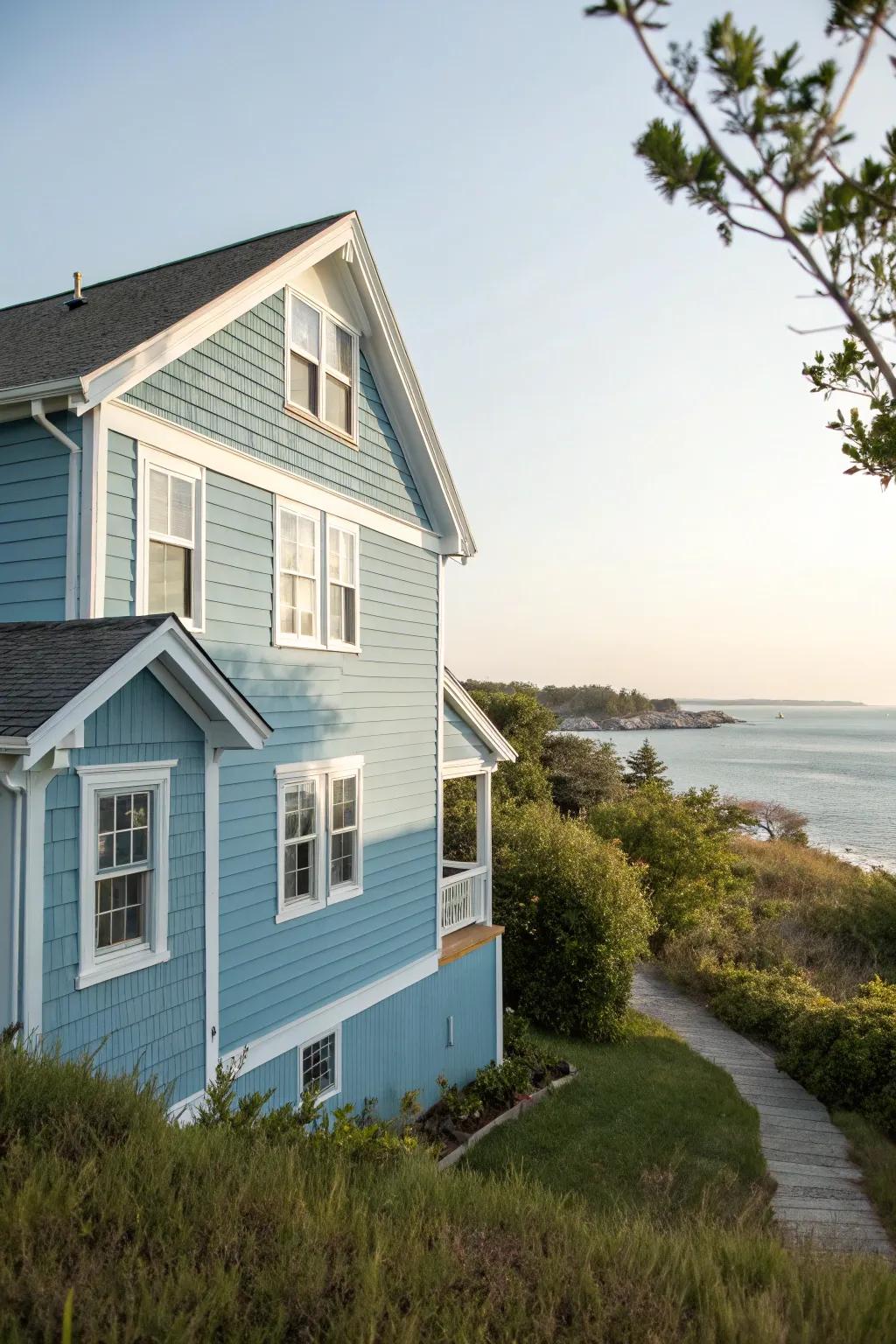 Subtle hues evoke a relaxing coastal ambiance.