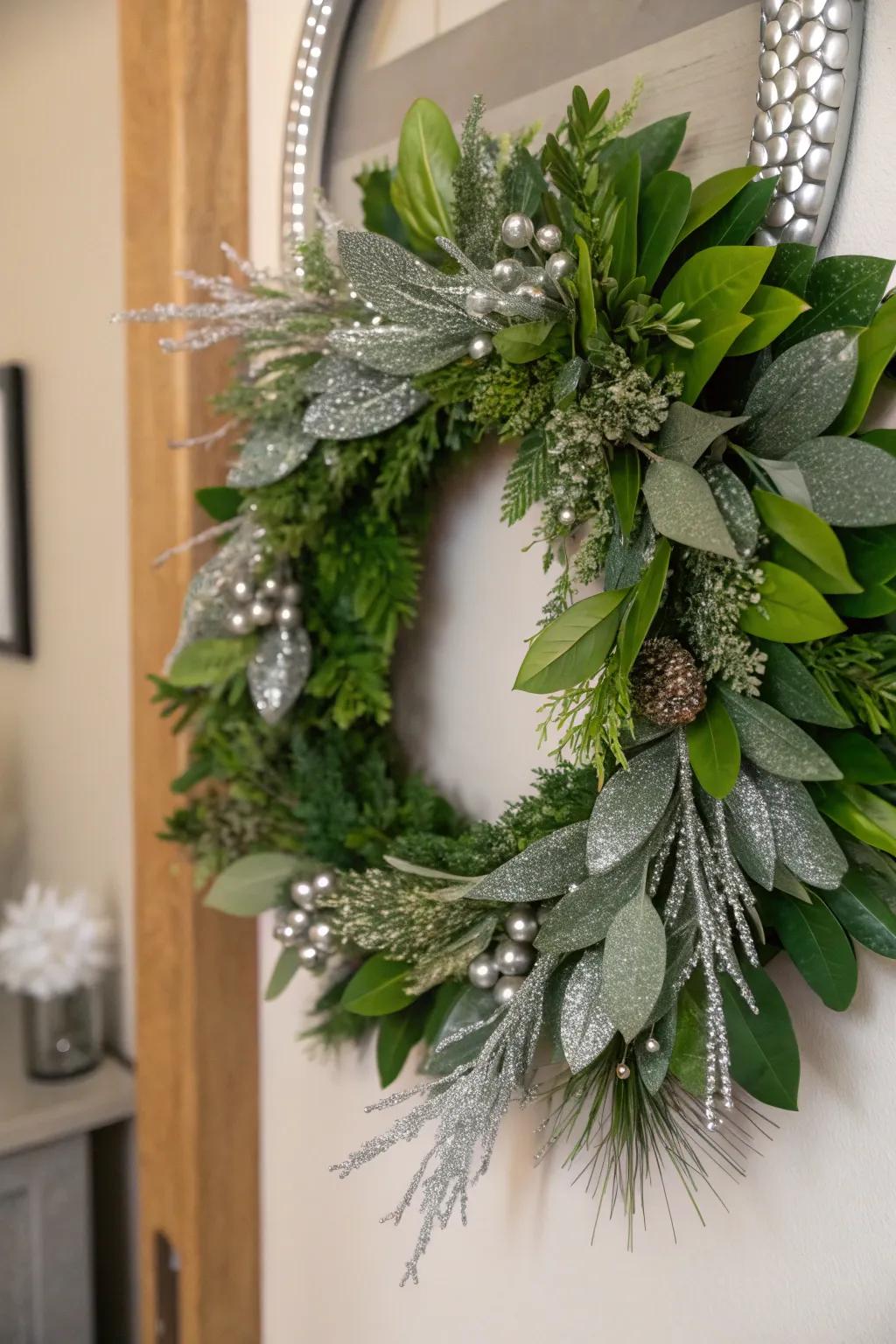 Silver and emerald cultivate a fresh and celebratory aesthetic.