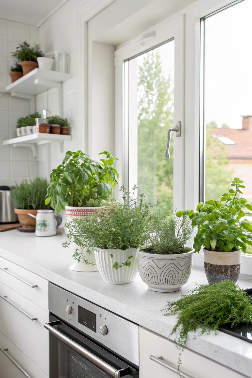 Greenery that enlivens the space with natural beauty.