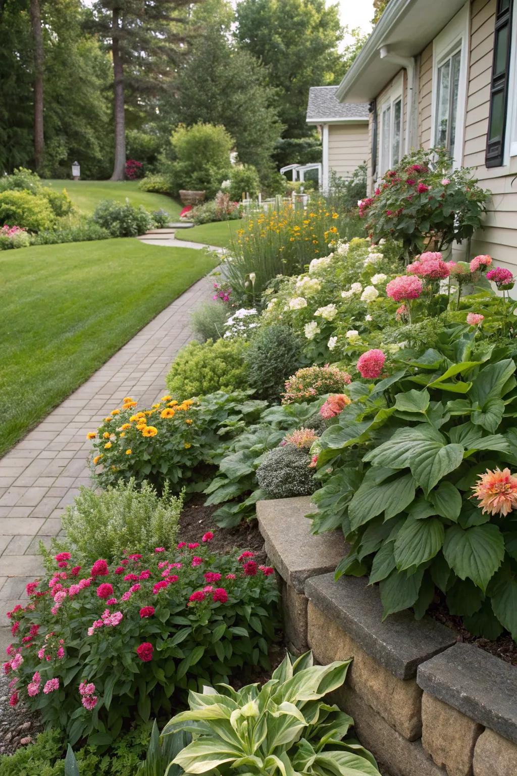 Attain profundity with stratified plant altitudes.