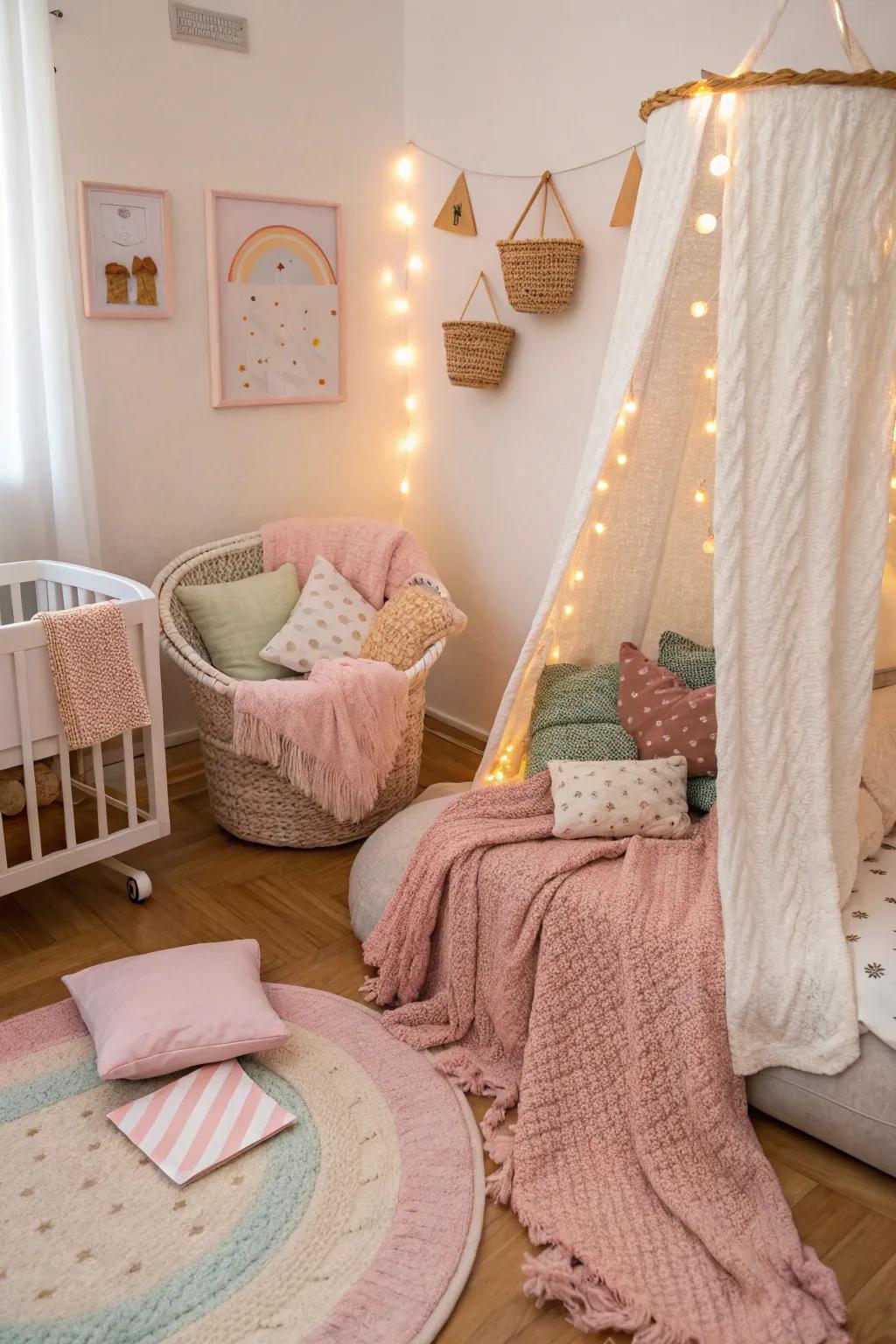 Textural variety introduces warmth and coziness.