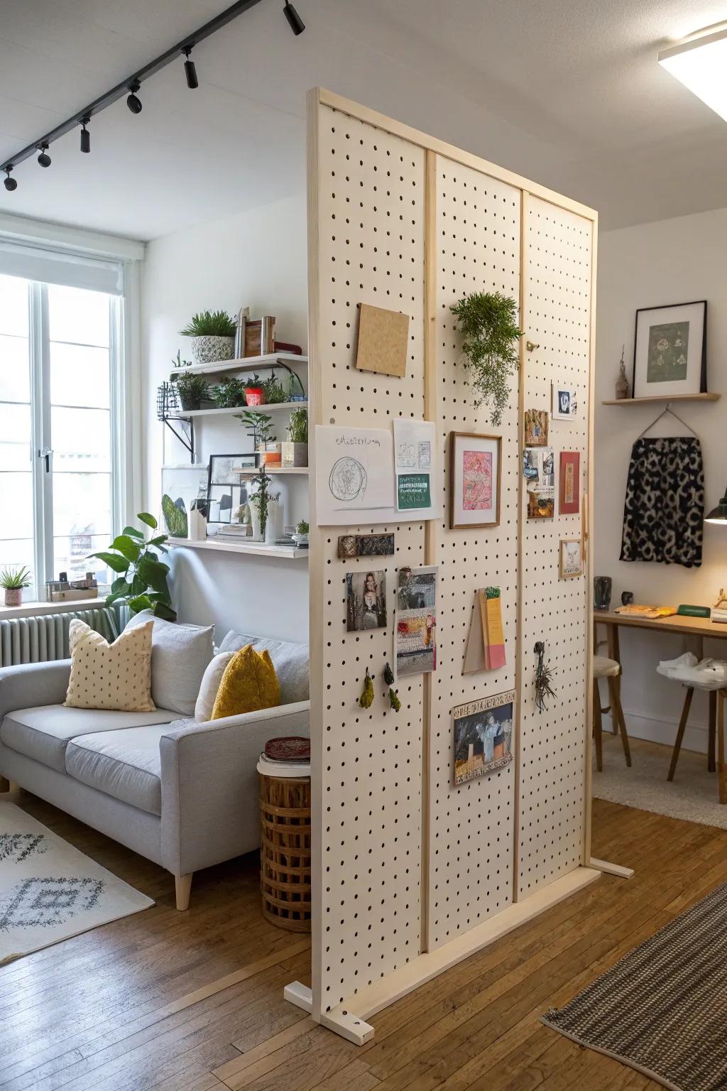 Slatboards provide a creative and functional area division.