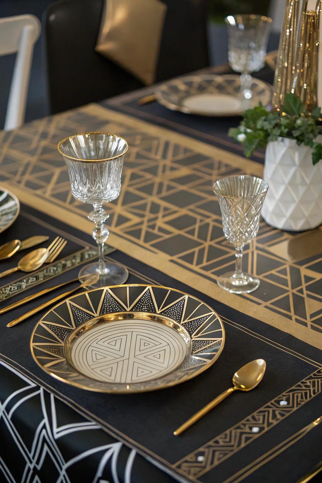 Décor features add glamour and sophistication.