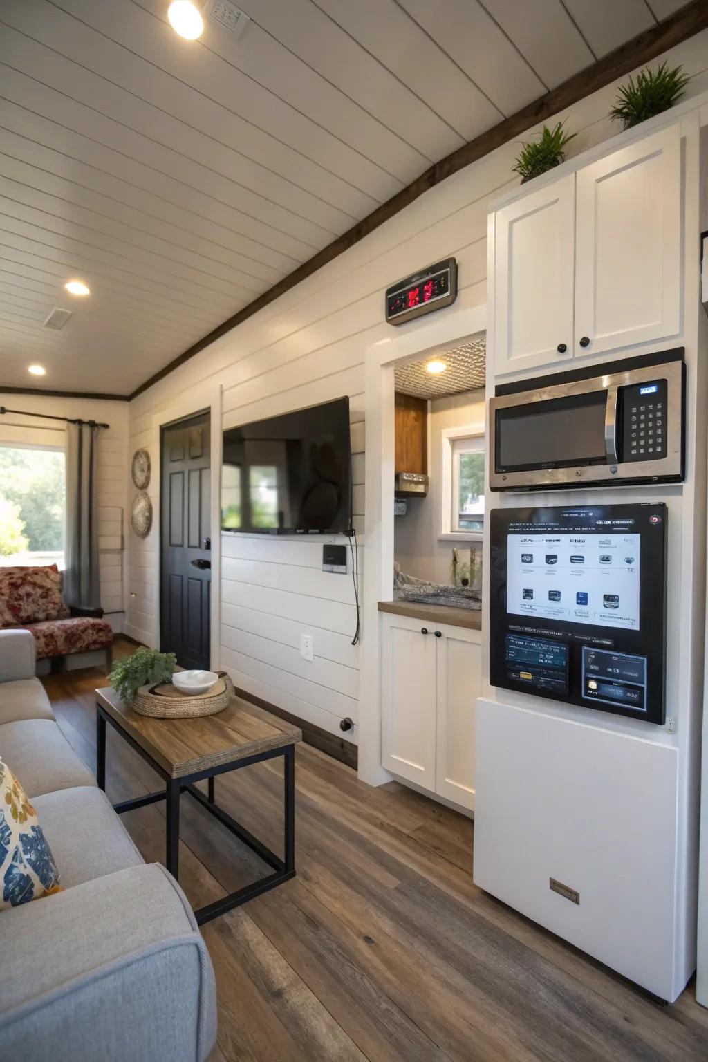 Intelligent technology adds efficiency and solace to tiny homes.