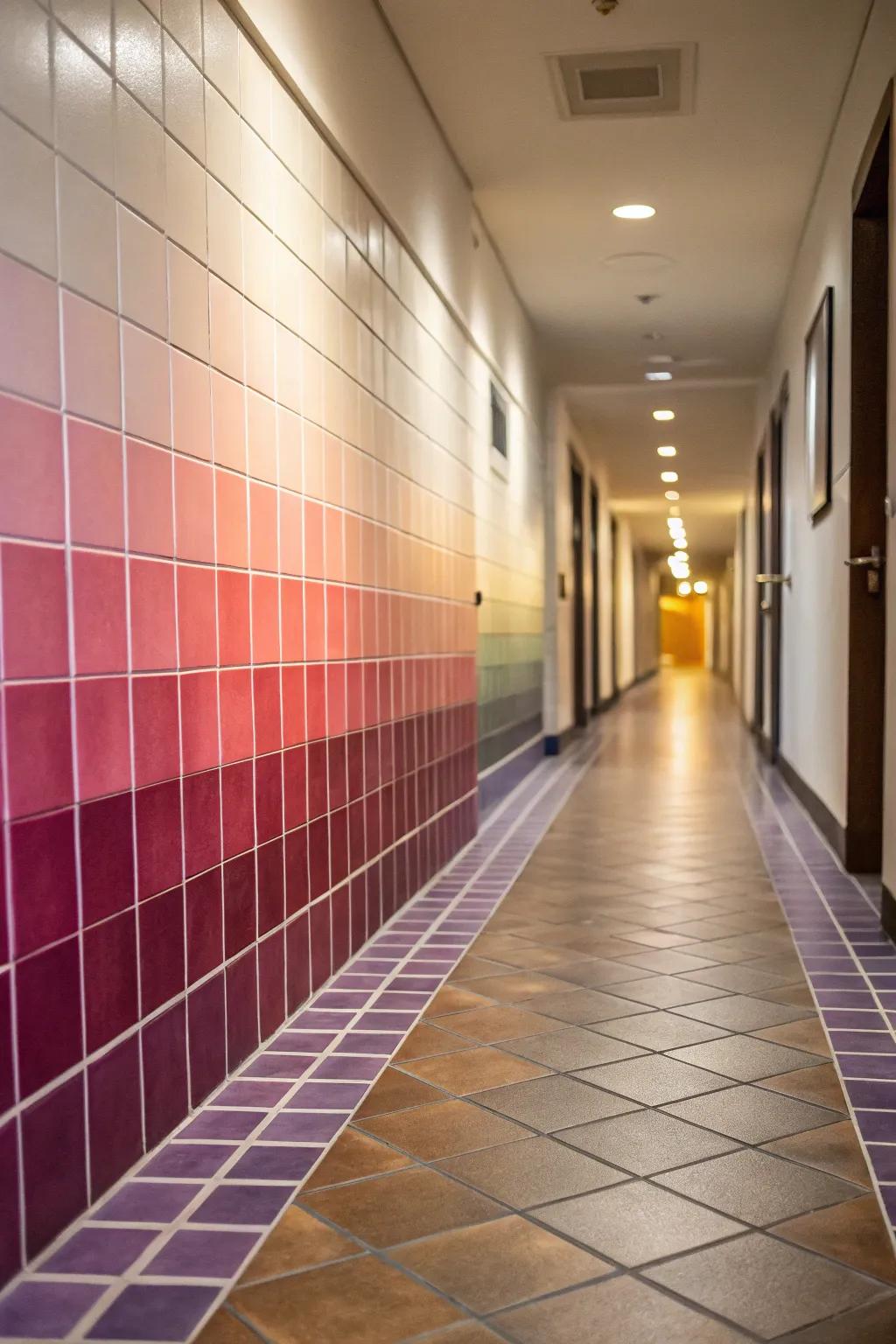 Craft a natural stream using progressive stone merges.