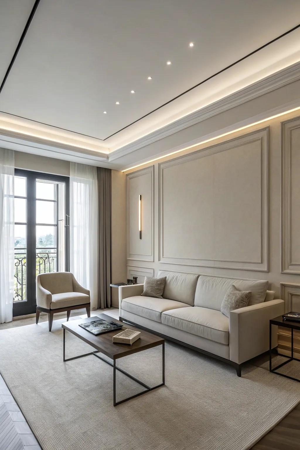 Minimalist trim contributing to a sleek and contemporary aesthetic.