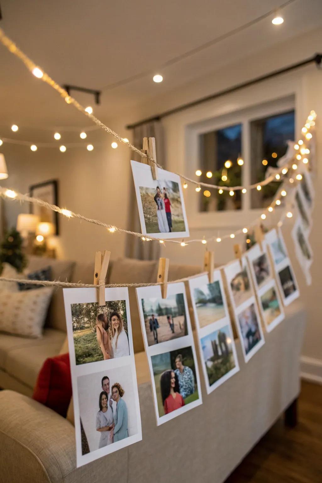 Showcase precious memories through a customized photograph setup.