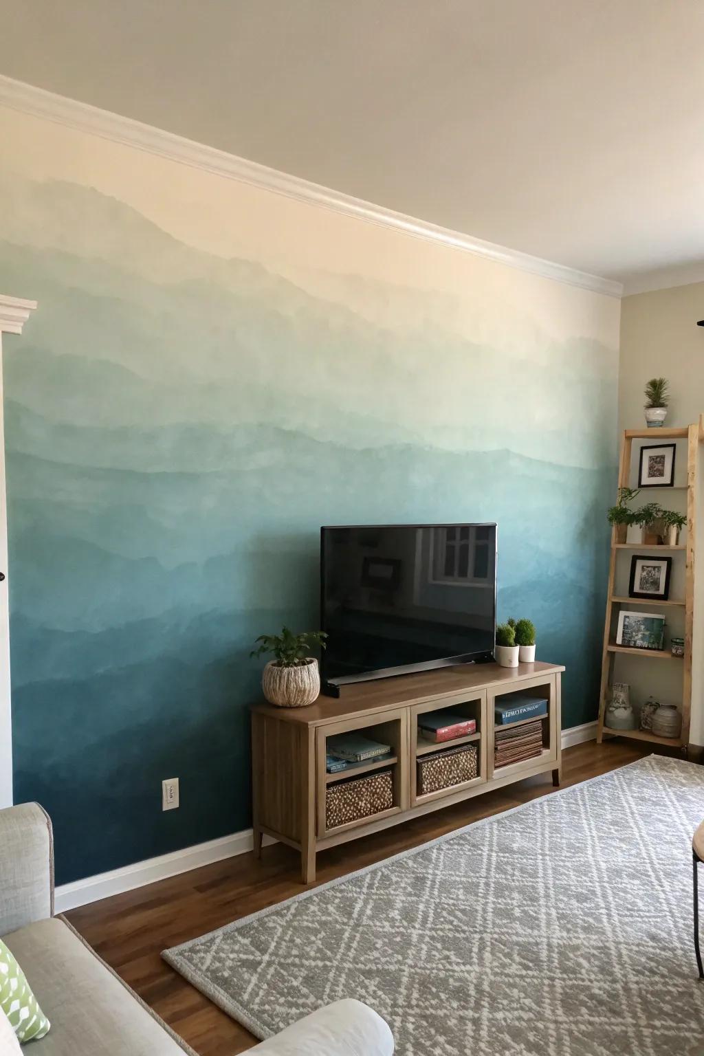 Light-to-dark walls offer a subtle and artistic gradient effect.