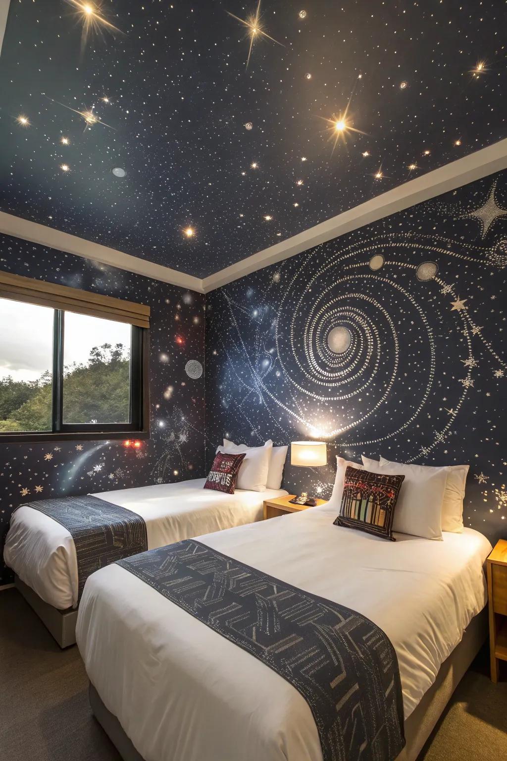Celestial themes that encourage wonder and dreams.