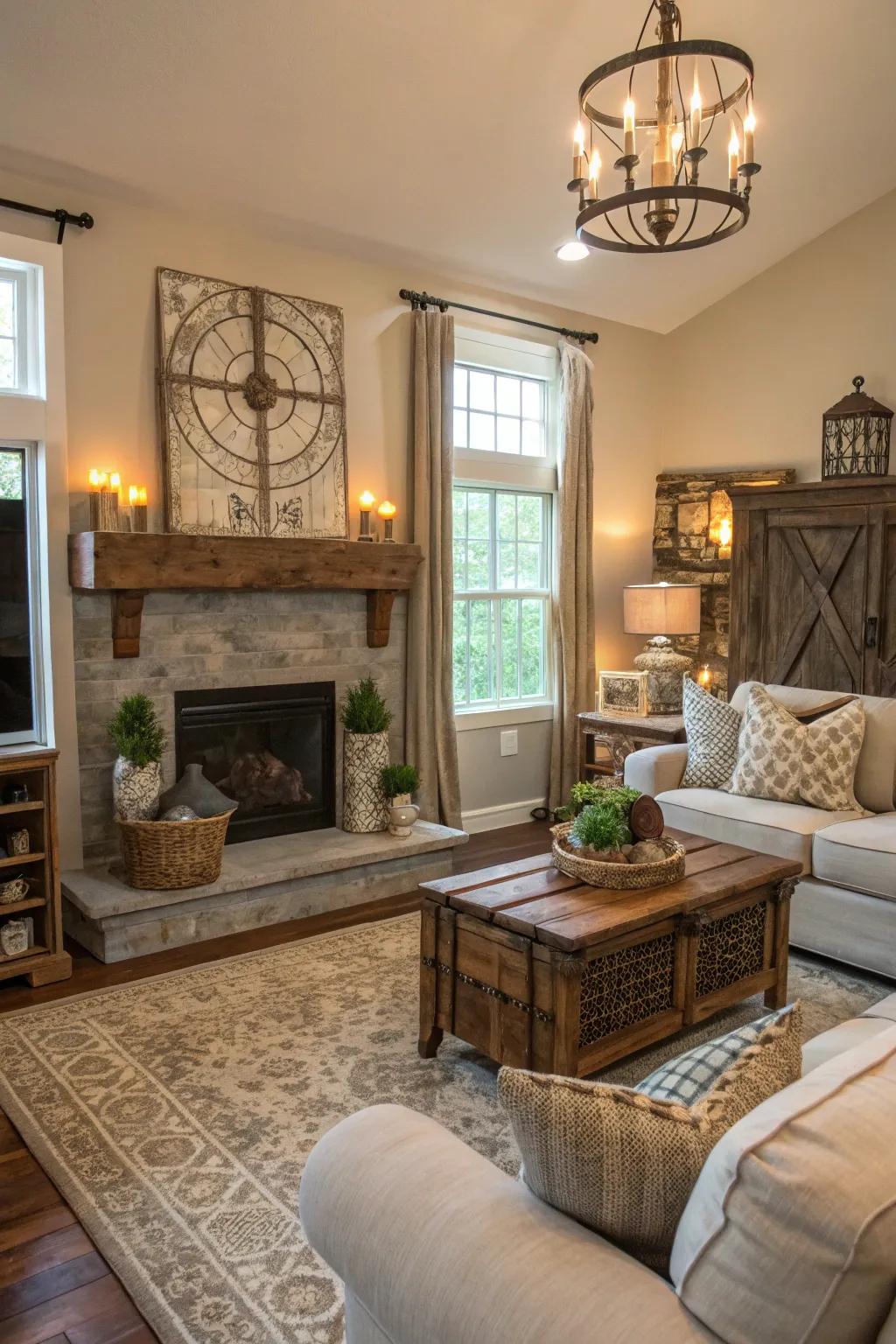 Structural scraps deliver a timeless element to the zone.