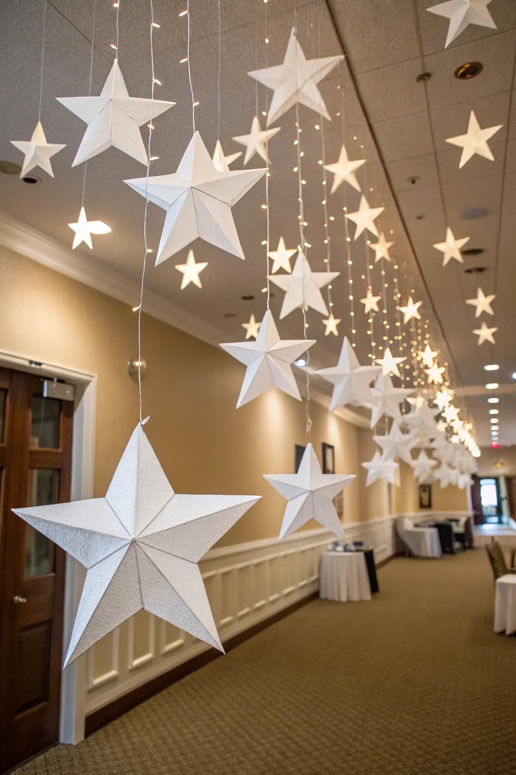 Paper radiance that bring the skies indoors.