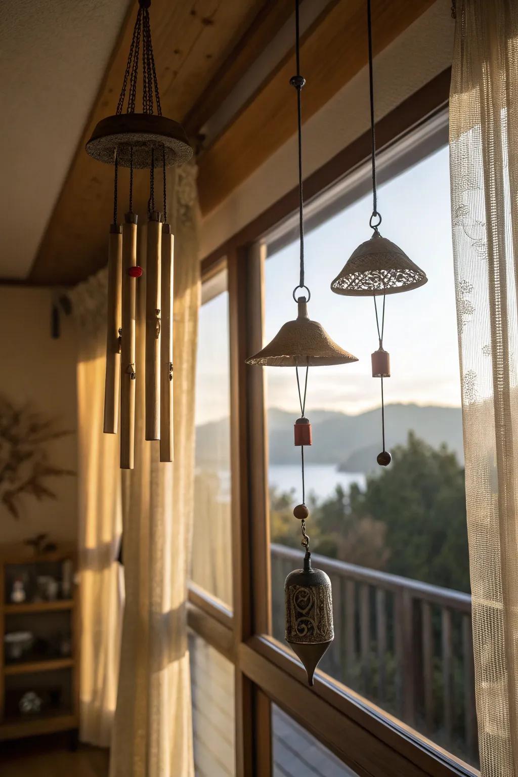 Sonic complements such as bells convey an auditory sprinkle of enchantment to your chamber.