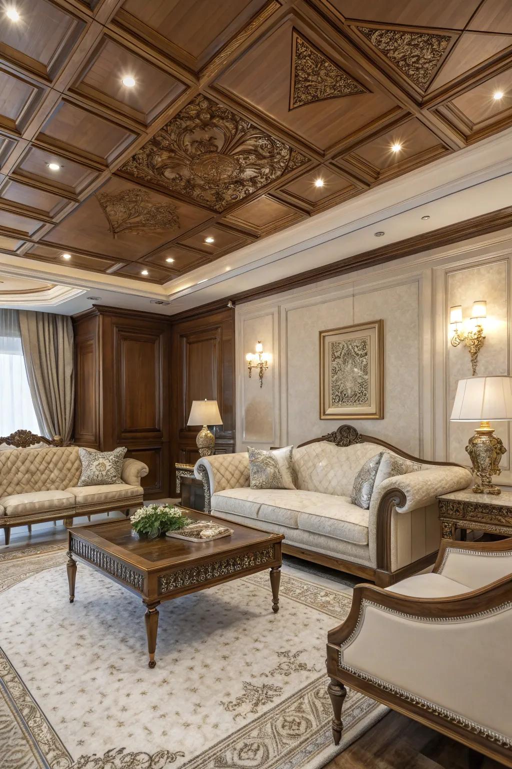 Timber plank inlays offer a bespoke, luxurious look.