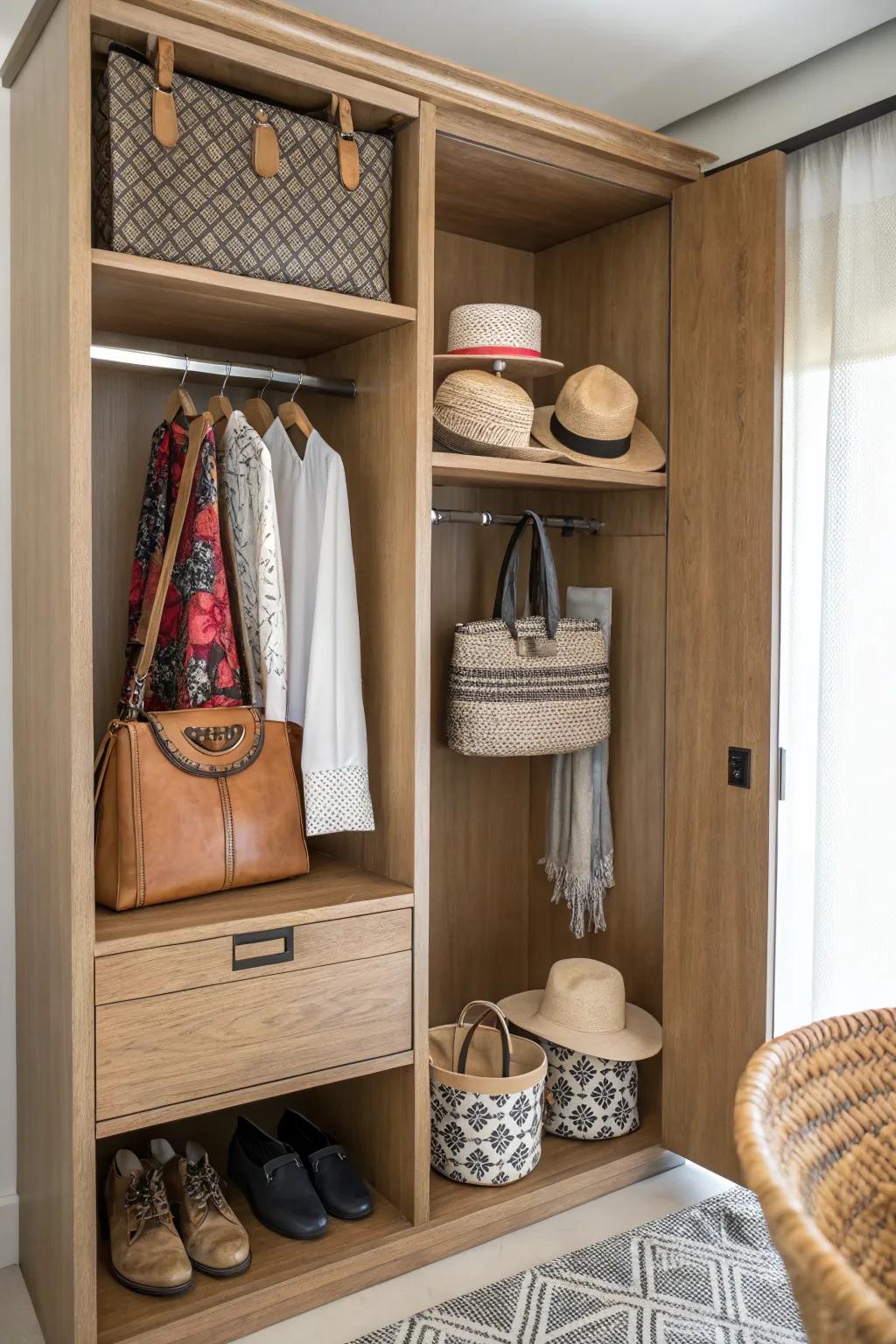 By displaying your accessories, you get to showcase your style.