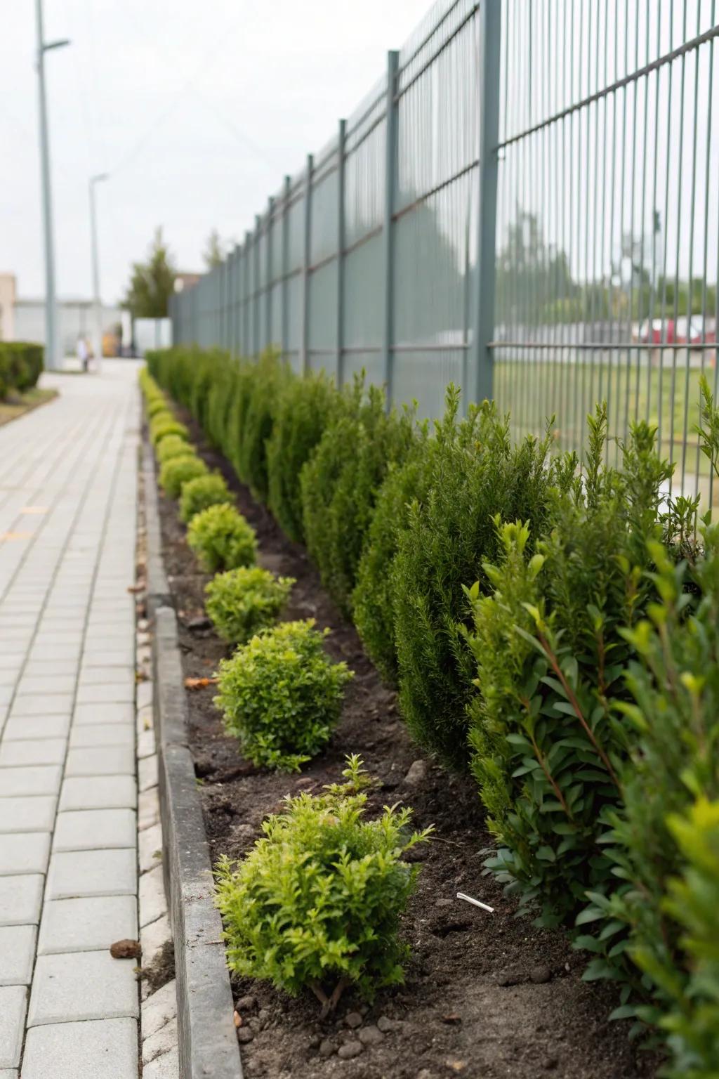 Narrow plants fit perfectly in small areas.