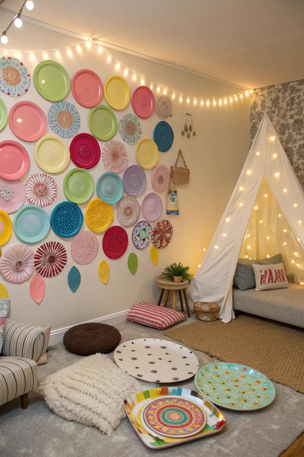 Amaze your attendees through a creative dish backdrop.