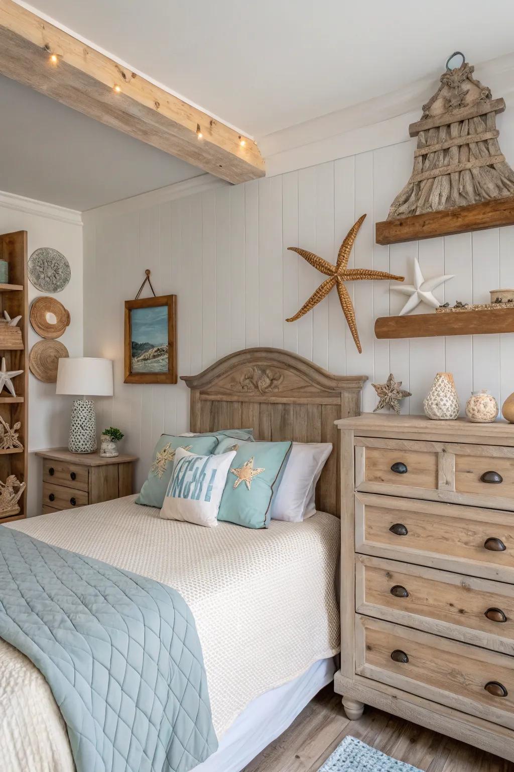 Shells contribute a coastal impression to your design.