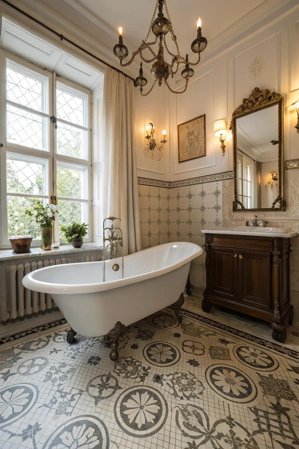 Clawfoot tubs bring vintage appeal to the bathroom.