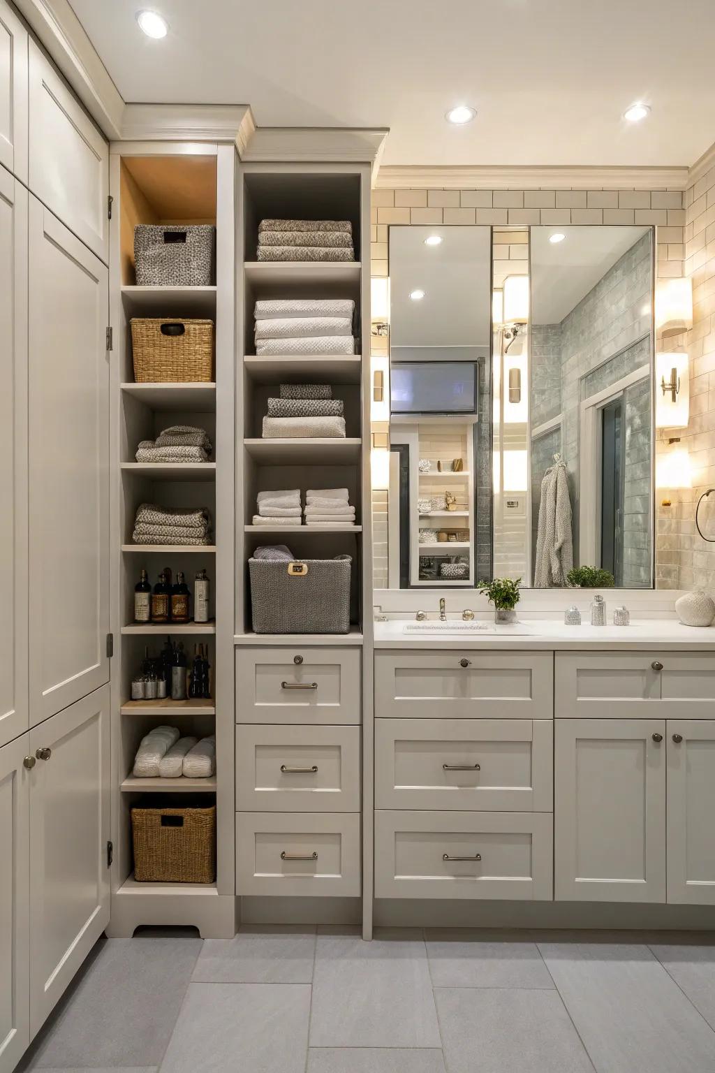 Make the most of space with vertical storage options.