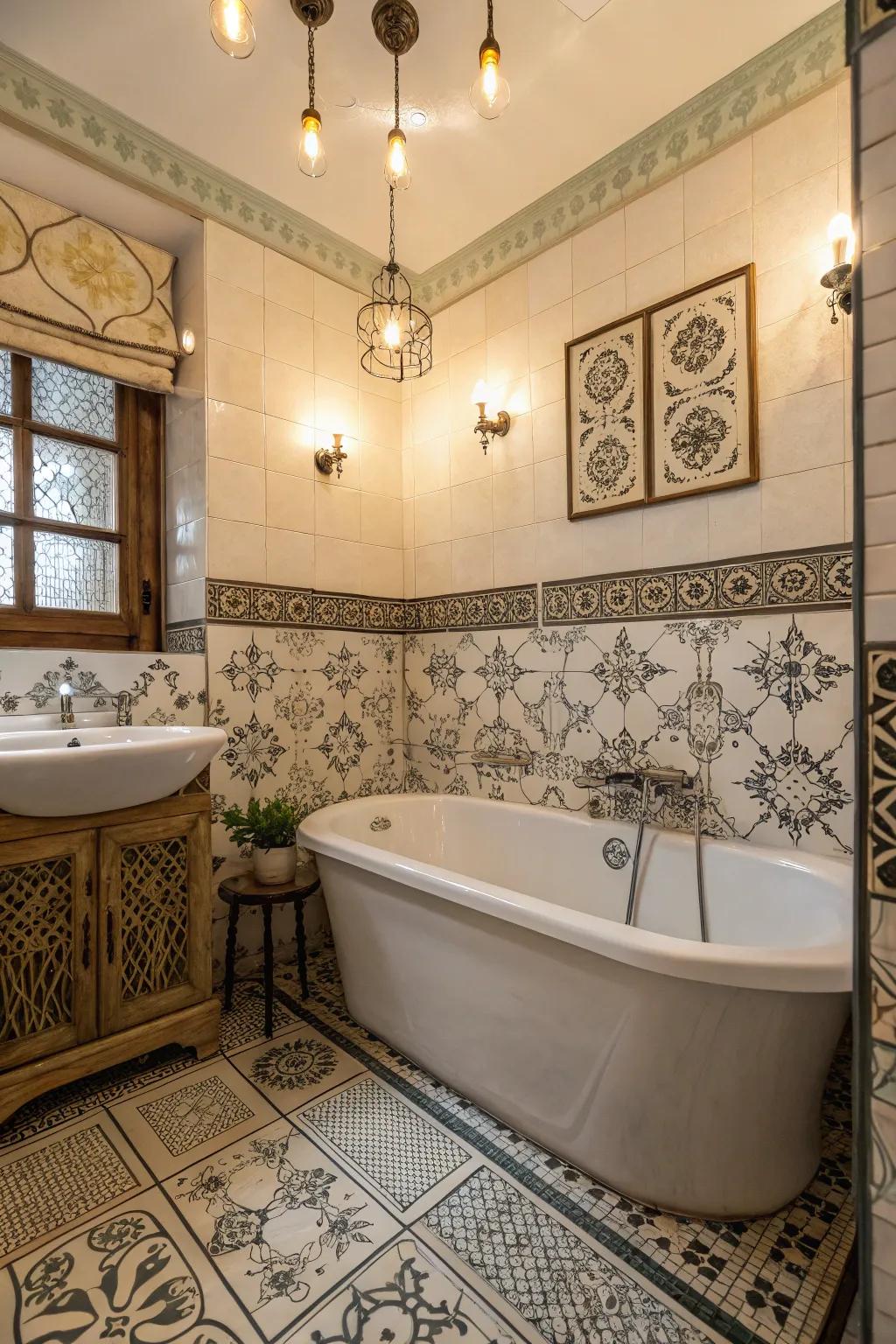 Revisit classic style with vintage-inspired retro tiles.