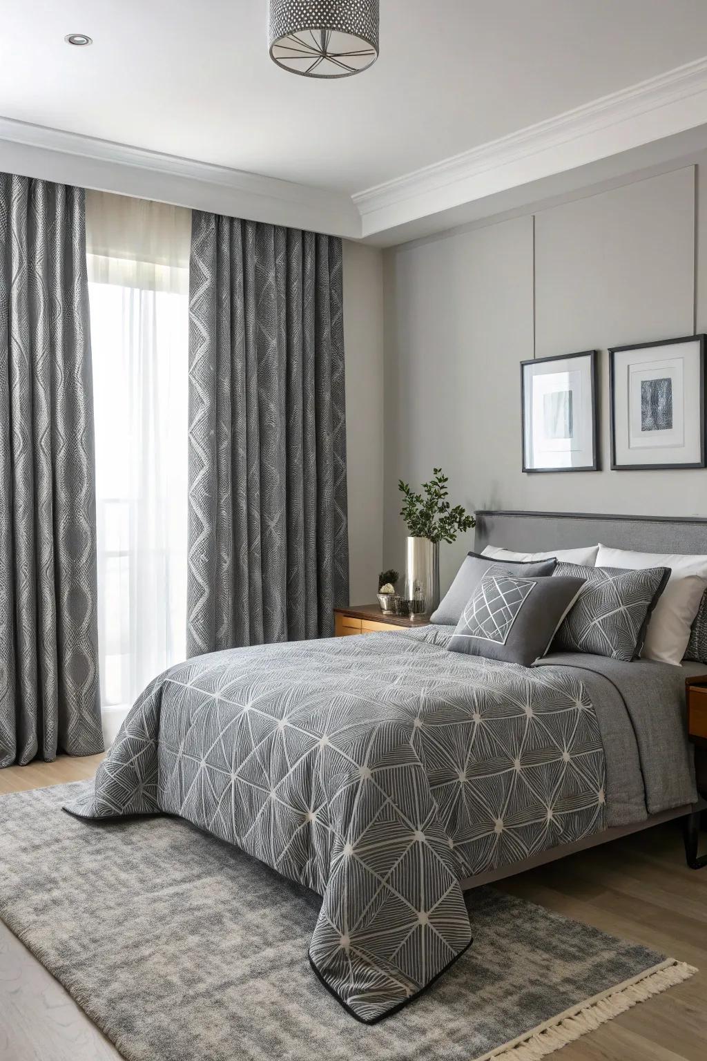 Grey designs building depth and modernism.